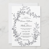 Art Romantique Floral Mariages Invitations (Devant)