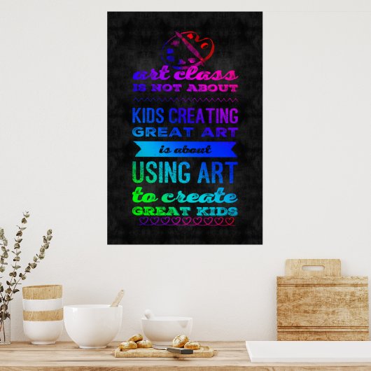 Art Room Poster - art class creates great kids (Cuisine)