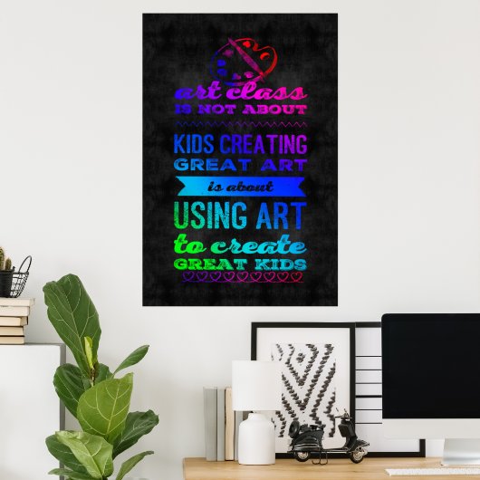 Art Room Poster - art class creates great kids (Bureau à domicile)