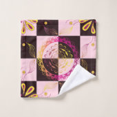 Art rose et noir, tableau de bord mystique (Gant de toilette)