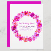 Art rose rose fleur couronne art menu mariage (Devant / Derrière)