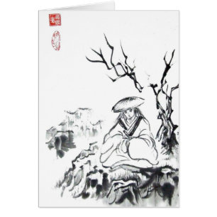 Art samouraï méditant