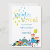 Art scandinave Genre Révéler Invitations Folk Foxe (Devant)