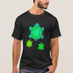 Art Schattige Grappige Schildpad voor meisjes jong T-shirt