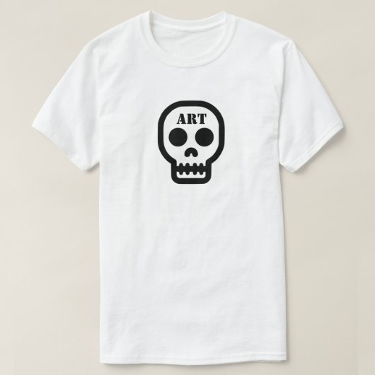 Art Schedel T-Shirt (Pas het aan!) (Design voorkant)