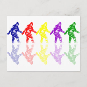 ART SCHOOL SQUATCH - Colorful Bigfoot Logo Briefkaart