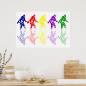 ART SCHOOL SQUATCH - Colorful Bigfoot Logo Poster (Keuken)