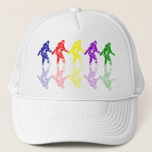 ART SCHOOL SQUATCH - Colorful Bigfoot Logo Trucker Pet