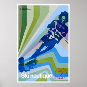Art Ski Nautique Affiche Rétro Impression Maison V