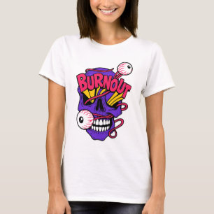 Art Skull met Burn-out T-shirt