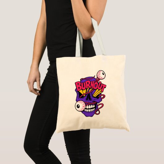 Art Skull met Burn-out Tote Bag (Voorkant (product))
