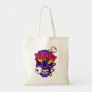 Art Skull met Burn-out Tote Bag