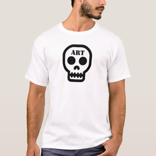 Art Skull T-Shirt (Customize It!) (Voorkant)