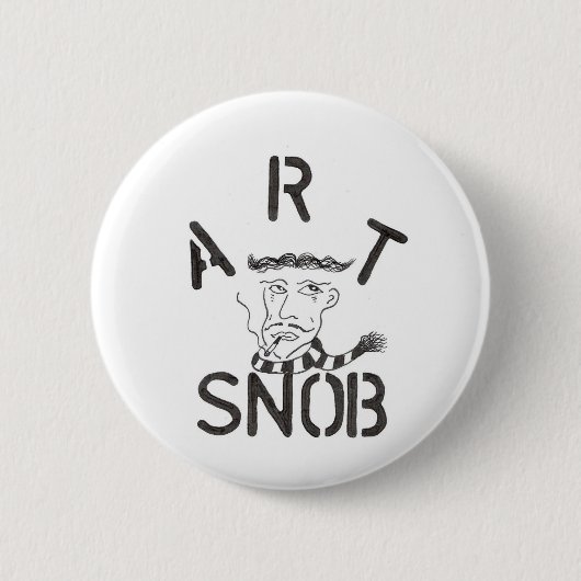 "Art Snob" Ronde Button 5,7 Cm (Voorkant)