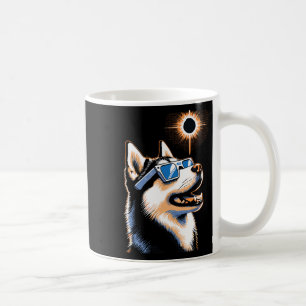 Art Solar Eclipse Husky Hond Dragen Eclips Bril Koffiemok