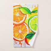 Art Splash de Fruits Citriques Vibrants (Serviette à main)