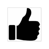 Art-stempel met duim omhoog 	rubberstempel (Afrduk)