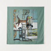 Art Studio voegt tekst toe, tapijt Wandkleed (Voorkant (horizontaal))