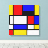Art Style Mondrian Canvas Afdruk (Insitu (Houten vloer))
