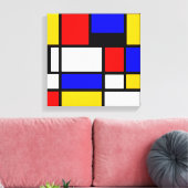 Art Style Mondrian Canvas Afdruk (Insitu (Woonkamer))