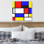 Art Style Mondrian Canvas Afdruk (Insitu (Slaapkamer))