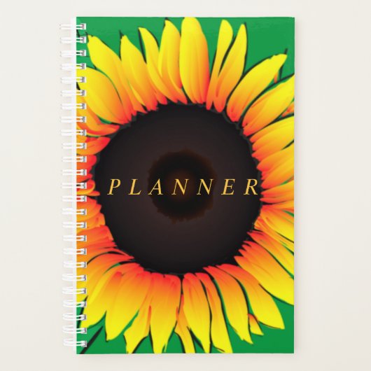 Art Sunflower - Kies / voeg uw favoriete kleuren t Planner (Voorkant)
