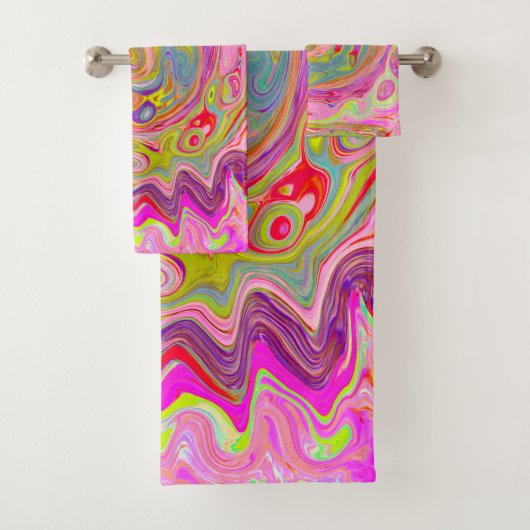 Art Super rétro rose, jaune et magenta (En situation)