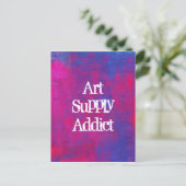 Art Supply Addict Abstracte achtergrond. Briefkaart (Staand voorkant)