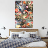 Art surréaliste avec Fleurs et Oiseaux toile Impri (Insitu(Chambre))