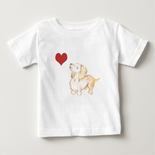 "Art T-shirt de childs de teckel d'amour par (Devant)