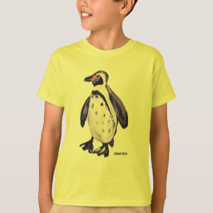 Art T-Shirt: Penguin Yellow Puffin Parrot T-shirt