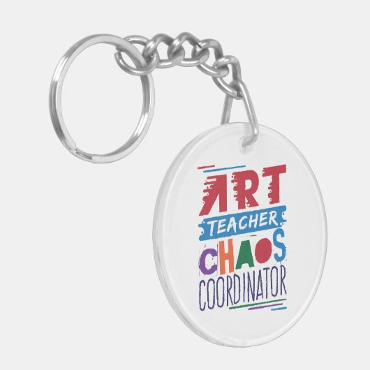 Art Teacher Chaos-coördinator Sleutelhanger (Voorkant Links)
