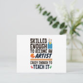Art Teacher Funny Skill Crazy Briefkaart (Staand voorkant)