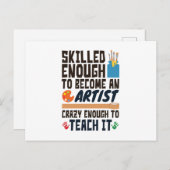 Art Teacher Funny Skill Crazy Briefkaart (Voorkant / Achterkant)