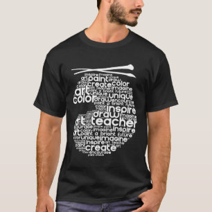 Art Teacher Gift Art Word Cloud Palet T-shirt