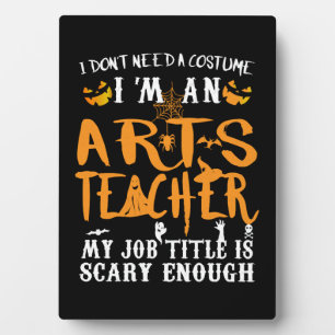 Art Teacher Halloween Funny Costume Fotoplaat