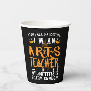 Art Teacher Halloween Funny Costume Papieren Bekers