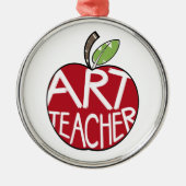 Art Teacher Red Apple Ornament (Voorkant)