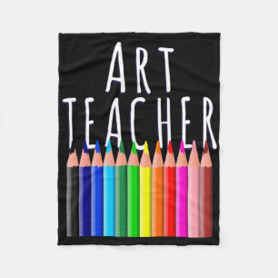 Art Teacher Terug naar School Creative Artist Gift Fleece Deken