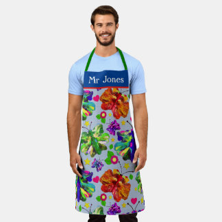 Art Teacher Vlinderblauw creatieve elegantie Schort