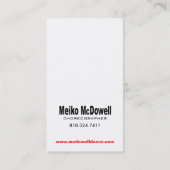 Art Tech Visitekaartje "Choreographer" (Achterkant)