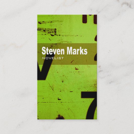 Art Tech Visitekaartje "Novelist Author Writer" (Voorkant)