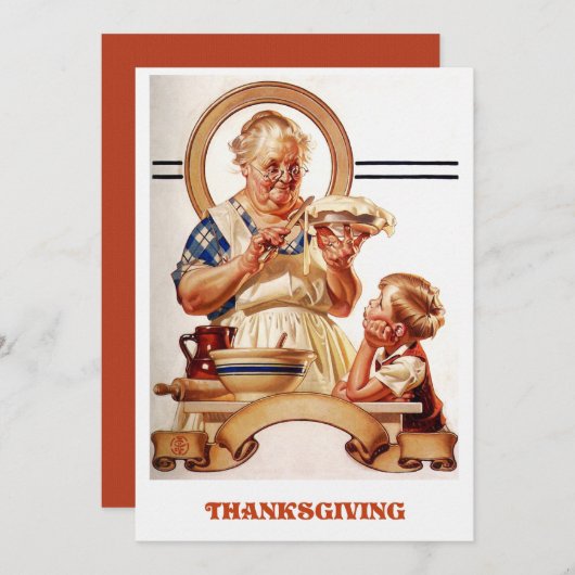  Art Thanksgiving Invitaties Kaart (Voorkant / Achterkant)