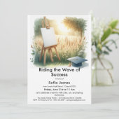 Art Theme Graduation Party Invitation (Debout devant)