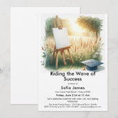 Art Theme Graduation Party Invitation (Devant / Derrière)