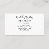 Art Therapist QR Code Carte de visite (Dos)