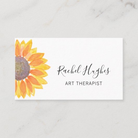 Art Therapist Sunflower Visitekaartje (Voorkant)