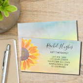 Art Thérapiste Sunflower Carte de visite coloré