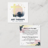 Art Therapy Abstrait Carré Carte de visite (Devant / Derrière)