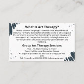 Art Therapy Healing Abstract Visitekaartje (Achterkant)